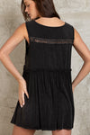 Sleeveless v-neck babydoll loose fit knit top