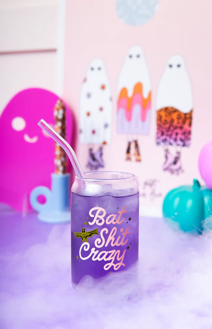 Halloween Can Glass w/Lid