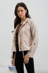 Blu Pepper Snap Button Zip Up Hooded Jacket