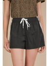 Side Stripe & Lace Trim Detail Activewear Shorts