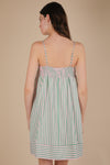 Very J Smocking Detail Stripe Woven Mini Sundress