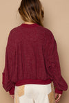 SALE POL Patch embellishment sweater crop jacket