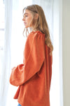 Elastic Opening Bell Bottom Balloon Sleeves Top