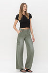 SALE Vervet High Rise Olivia Utility Cargo Wide Leg Jeans