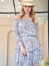 Floral Printed Smocked Layered Mini Dress