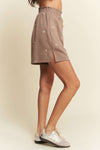Davi & Dani Ribbon Embroidery Waist Elastic Band Shorts Pants/Jacket Combo