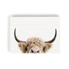 Peeking Cow Wood Block Décor