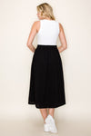 Staccato Smocked Waist Solid top Midi Dress