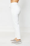Judy Blue HW Garment Dyed Cuffed Jogger - White