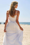 SALE Davi & Dani Crochet Bodice Back Textured Fabric Maxi Dress
