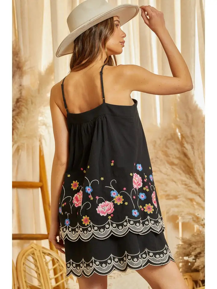 SALE Savanna Jane Woven Embroidered Shift