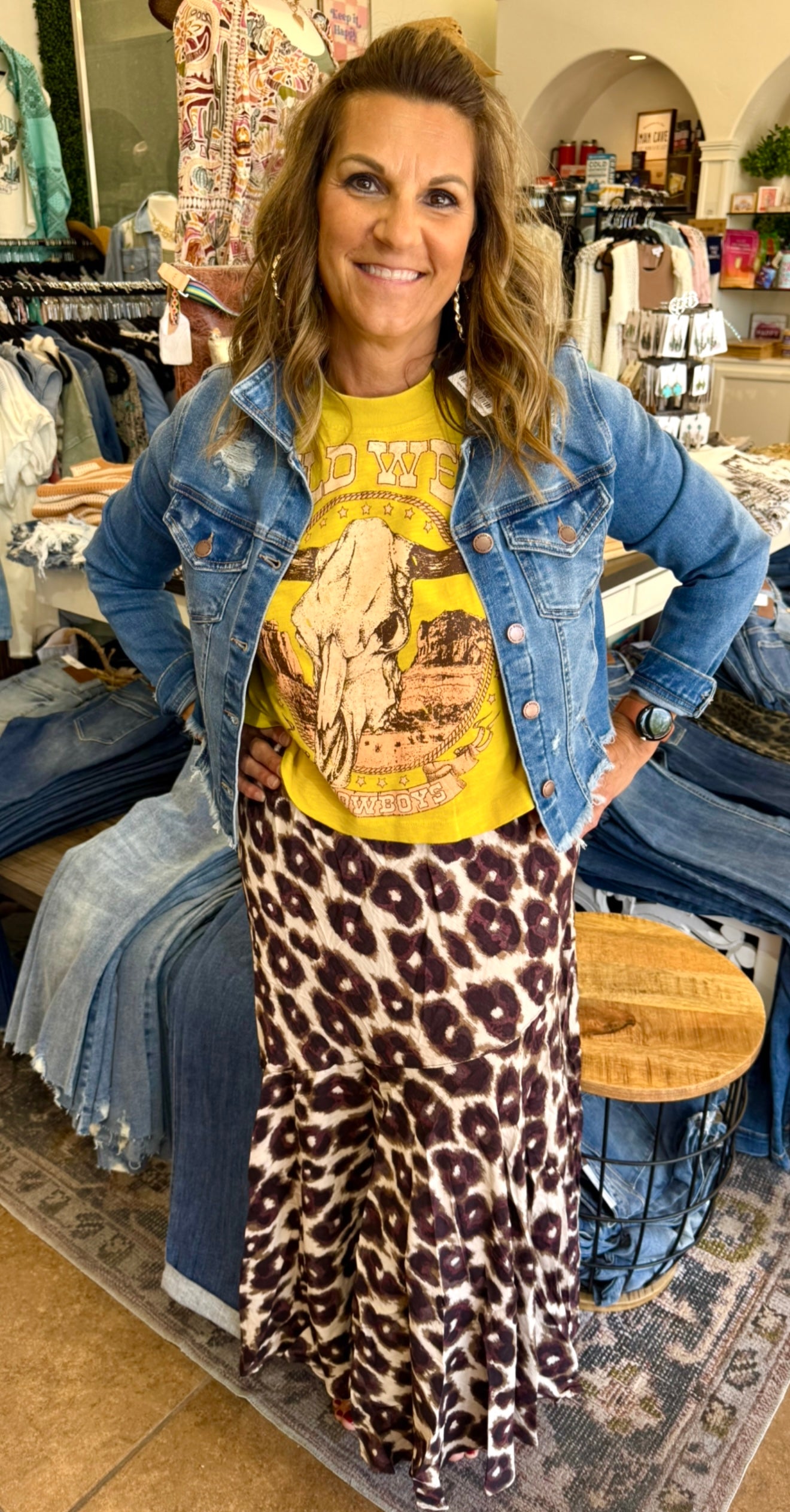 Leopard Print Maxi Skirt
