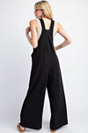 eesome Solid Sleeveless Wide Leg Jumpsuit