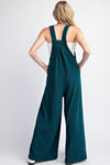 eesome Solid Sleeveless Wide Leg Jumpsuit