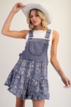 eesome Western Graphic Lace Trim Sleeveless Romper