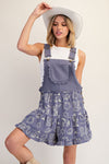 eesome Western Graphic Lace Trim Sleeveless Romper