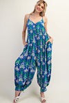 eesome Sleeveless Boho Printed Harem Jumpsuit