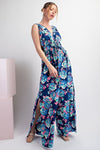 Floral Print V-neck Jumpsuit