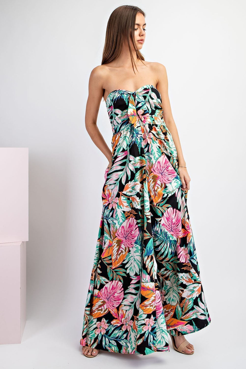 Floral Print Sleeveless Jumpsuit
