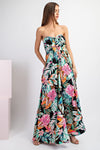 Floral Print Sleeveless Jumpsuit