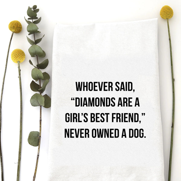 Diamonds Best Friend Tea Towel