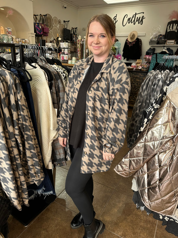 Neutral Shacket - Curvy Size