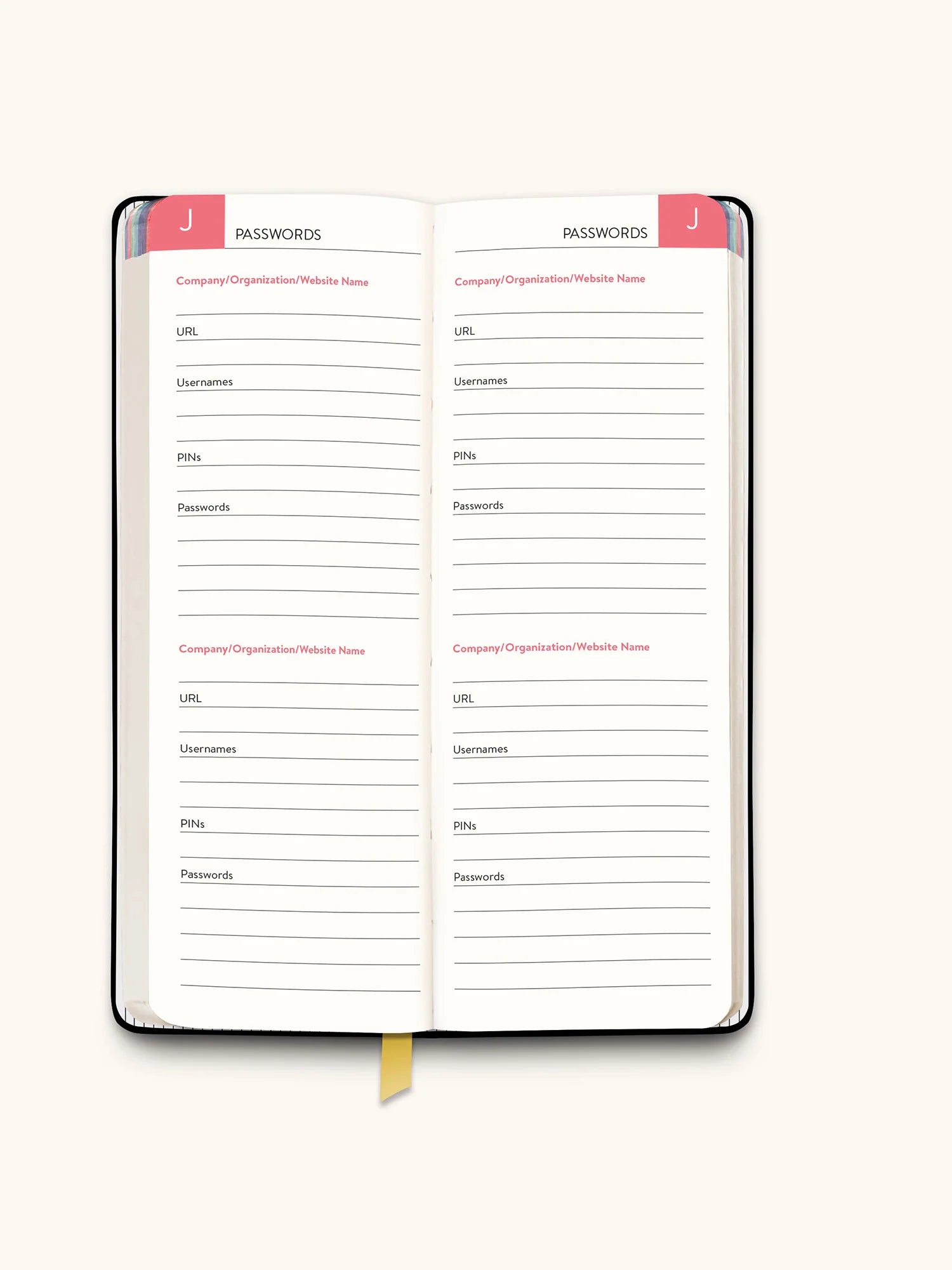 Password Jotter Journal