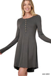 Long Sleeve Button Down Dress