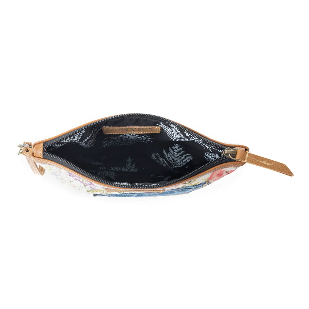 Myra Bag Dahlia Denim Clutch Bag