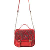 Myra Bag Sapphire Scroll Shoulder Bag in Red