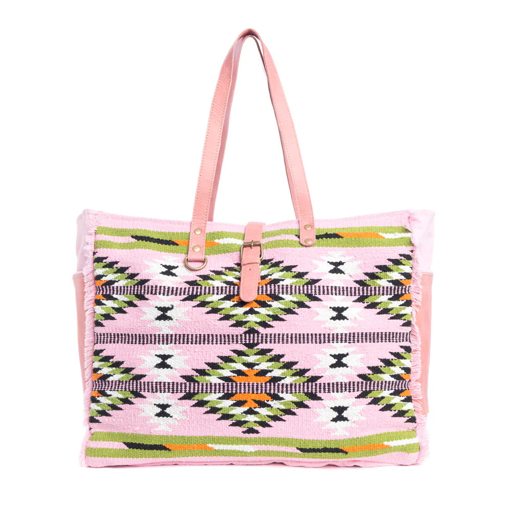 Myra Bag Angel Fire Weekender Bag in Meadow Pink