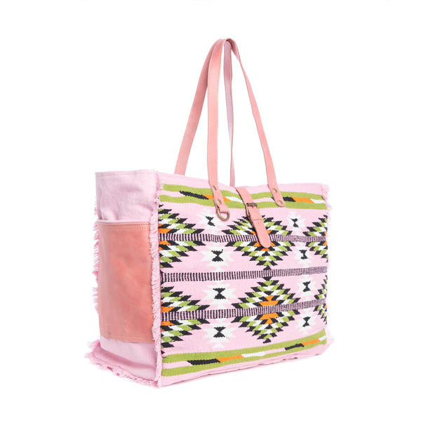 Myra Bag Angel Fire Weekender Bag in Meadow Pink