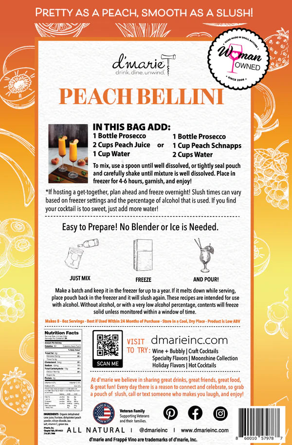 Peach Bellini Slushie Mix