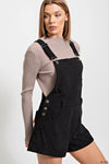 Medium Wide Corduroy Fabric Short Overall