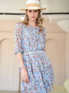 Floral Printed Smocked Layered Mini Dress