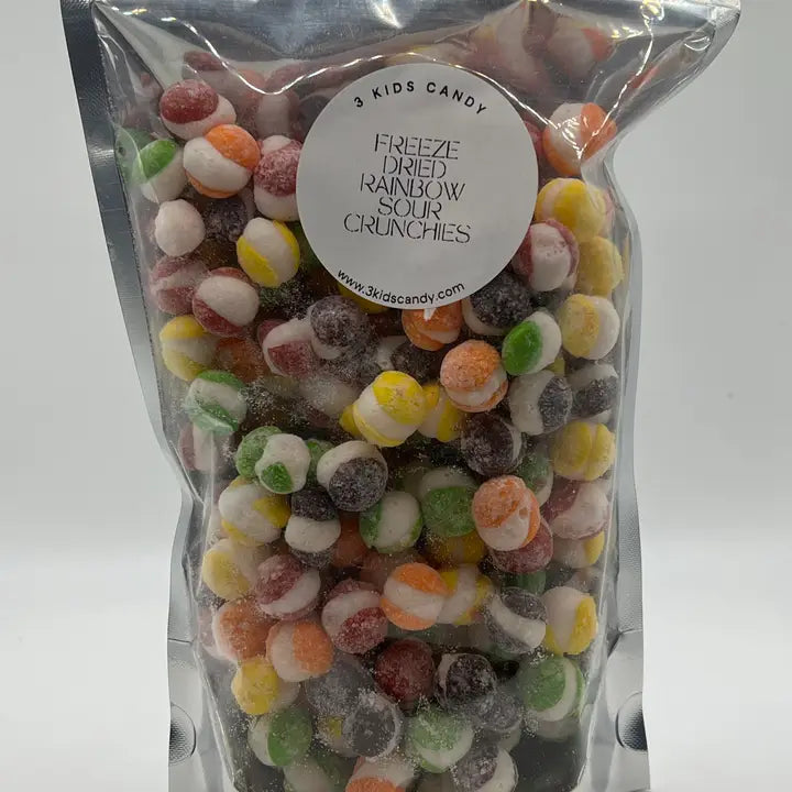 Freeze Dried Rainbow Crunchies Sour(Made from Sour Skittles)