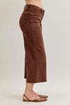 Judy Blue MR wide Crop Garment Dyed Utility Pkts - Curvy Size