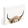 Peeking Cow Wood Block Décor