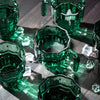 Cactus Stackable Glasses, Glass Green Cactus Cups - 6 Set