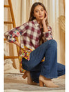 Embroidered Button Up Top