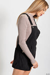 Medium Wide Corduroy Fabric Short Overall