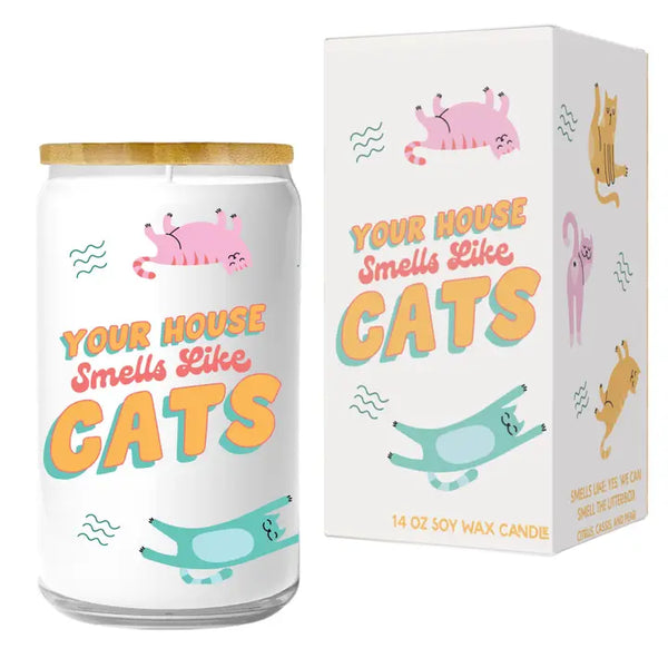 Your House Smells Like Cats Candle (Funny, Cat Lover)