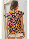 Savanna Jane Babydoll Top with Floral Embroidery Details - Curvy Size