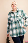 Plaid Shirt Jacket - Curvy Size