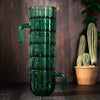 Cactus Stackable Glasses, Glass Green Cactus Cups - 6 Set