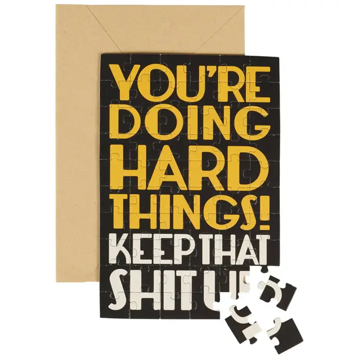 You're Doing Hard Things Puzzle Card