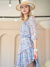 Floral Printed Smocked Layered Mini Dress