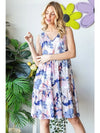 Sleeveless Floral Tiered Mini Dress