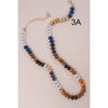 Natural Agate Glass Semi Precious Bead Necklace