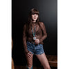 All About Country 3D Ls Mesh Top - Brown
